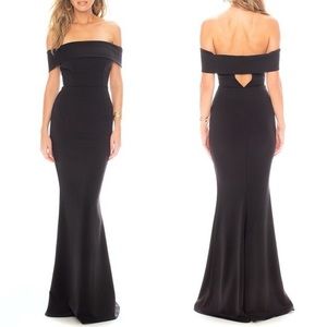 Katie May BLACK LEGACY Off Shoulder TRUMPET GOWN